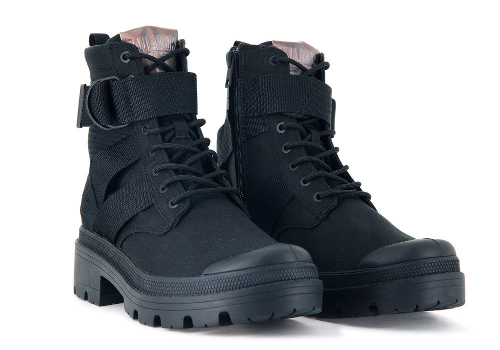 Botas Palladium PALLABASE TACT S TX Mujer Negras | Costa Rica-68425